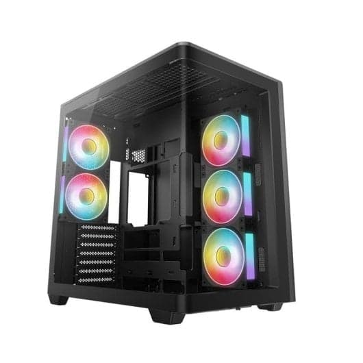 Caja PC DeepCool CG590U 5F ATX — Cristal templado curvado y 5 ventiladores ARGB