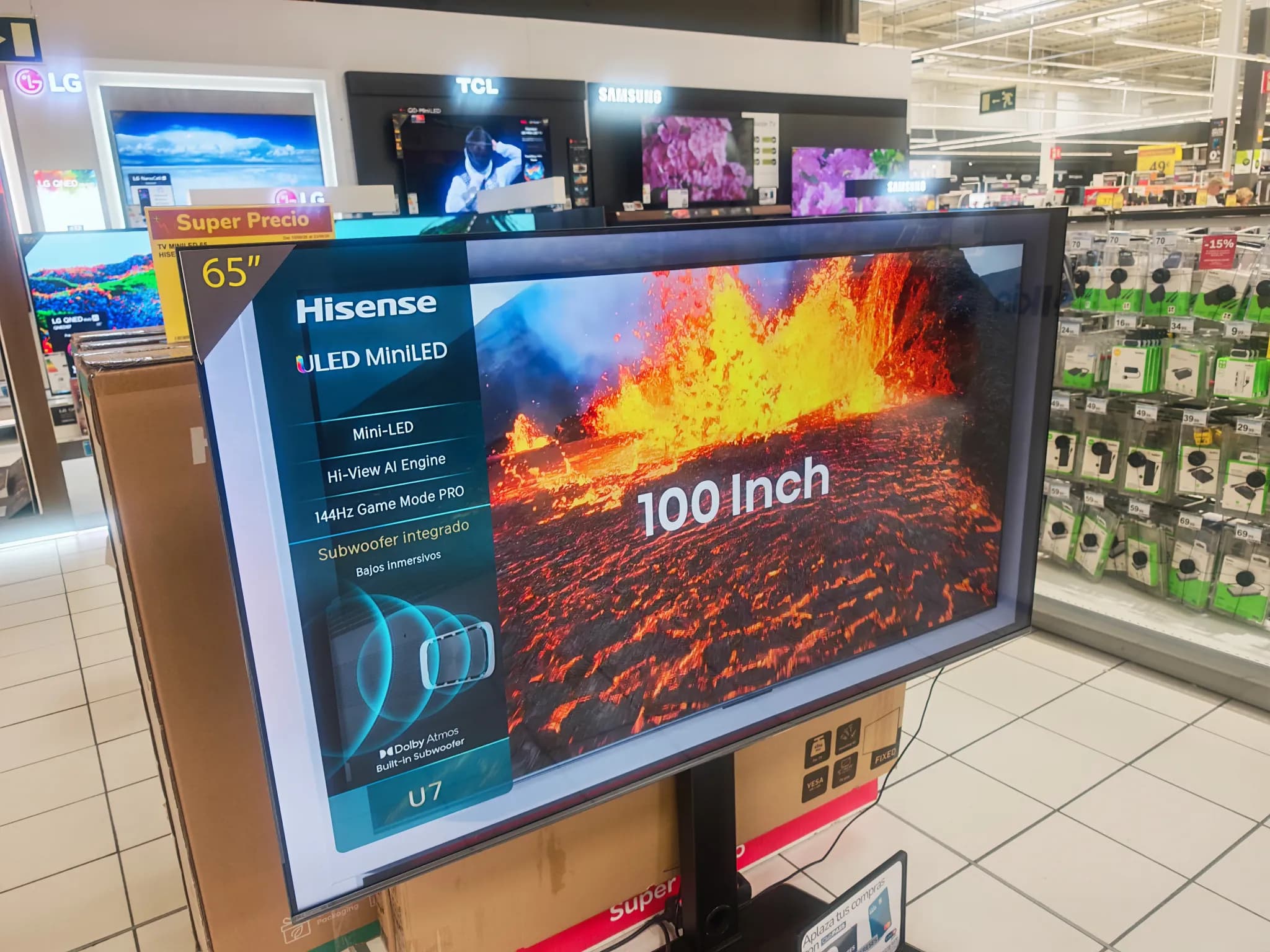 Smart TV Hisense 65U7Q Mini-LED de 65"