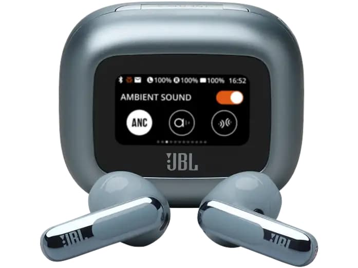 Auriculares True Wireless - JBL Live Flex 3, 50 h Autonomía, Conexión Multipunto, IP54, Cancelación de ruido, Sonido Espacial, Azu