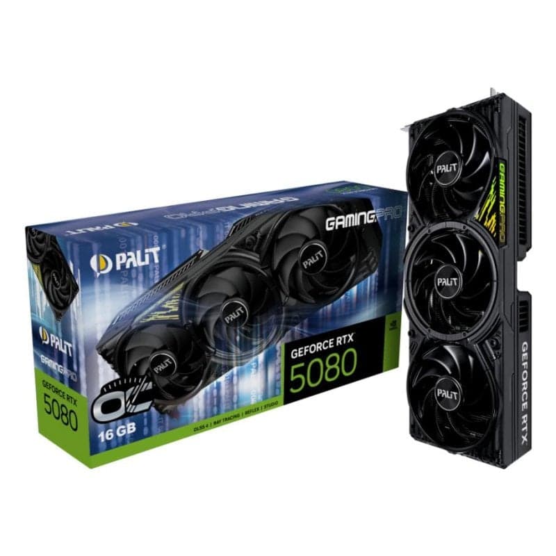 Tarjeta Gráfica Palit GeForce RTX 5080 GamingPro OC V1 16GB GDDR7