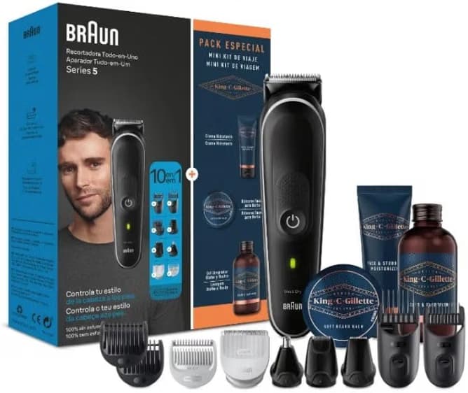 Multigroom Braun Series 5 MGK5440 10 en 1 + Pack Especial King C. Gillette + cupón canjeable 7,68€