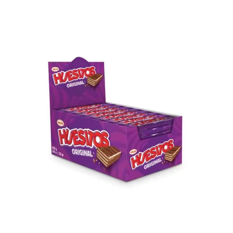 Huesitos Original Barritas de Chocolate con Leche – Caja de 48 Unidades (0,32 €/unidad)