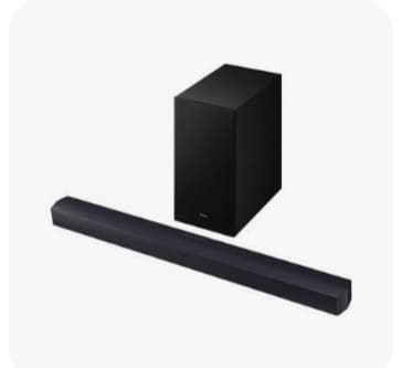 Barra de Sonido Samsung HW-B450, 2.1 Canales, Potencia total 300W, Subwoofer inalámbrico
