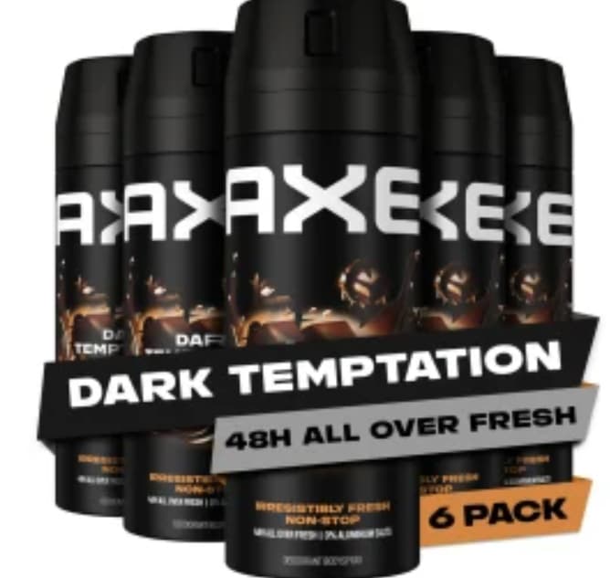 Desodorante aerosol dark temptation axe pack 6 unidades 150ml