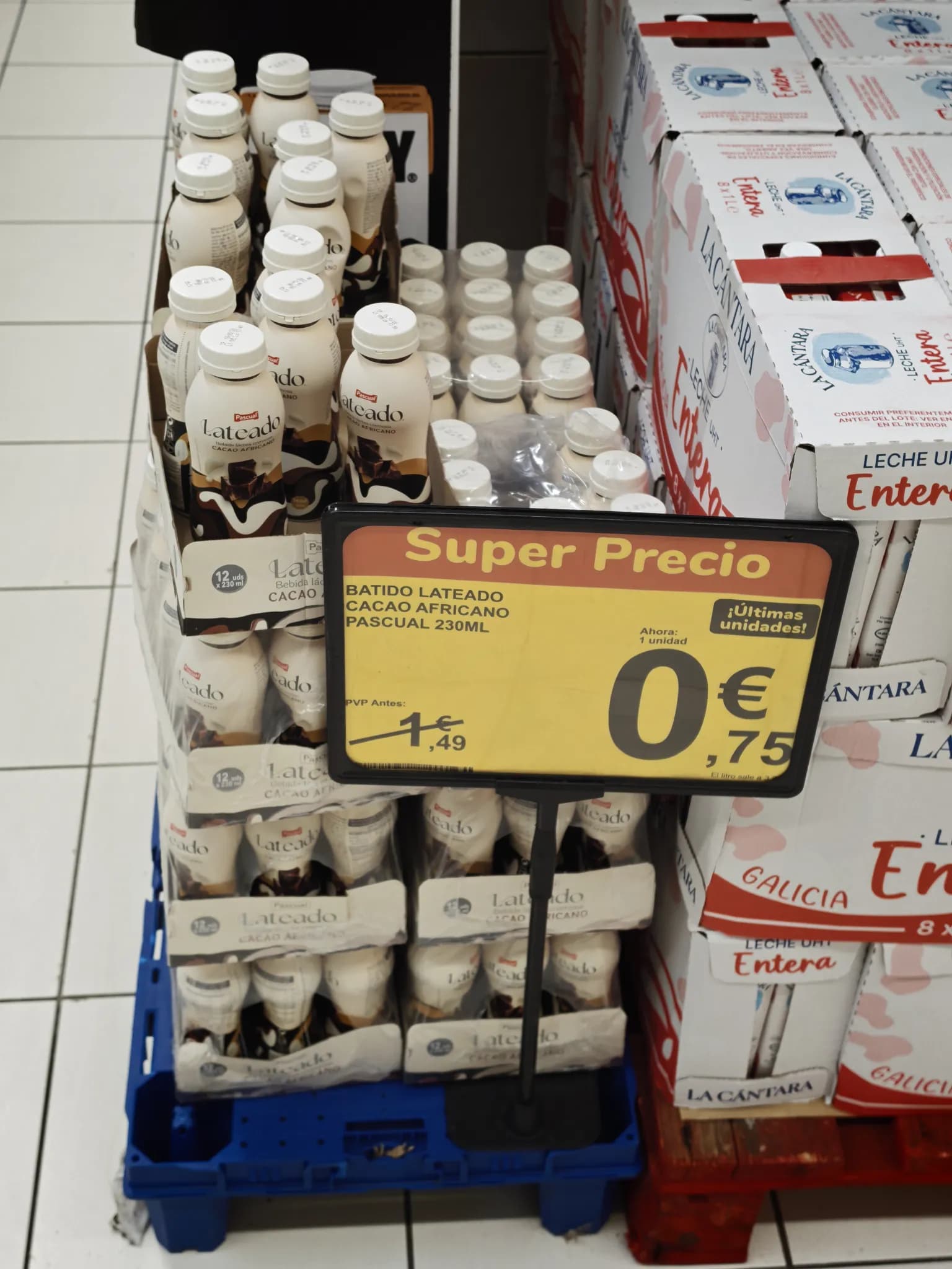 Carrefour Gran Turia Valencia batido lateado cacao africano Pascual fecha próxima 19/10