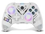 Mando Nintendo Switch - Krom Krystal, Para Nintendo Switch 1 y 2, PC, iOS y Android, Inalámbrico, RGB, Transparente