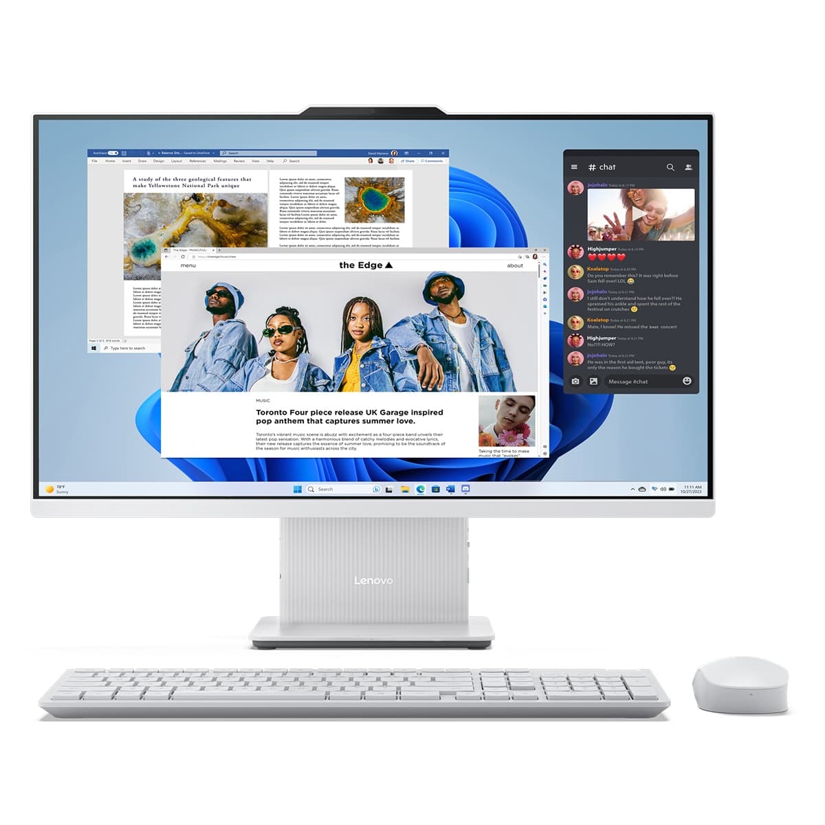 All in One Lenovo IdeaCentre AIO 27IRH9, Intel Core i7-13620H, 16GB, 1TB SSD, 27", W11 Gris nube