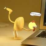 Luz nocturna pollo amarillo o blanco 18,2cm