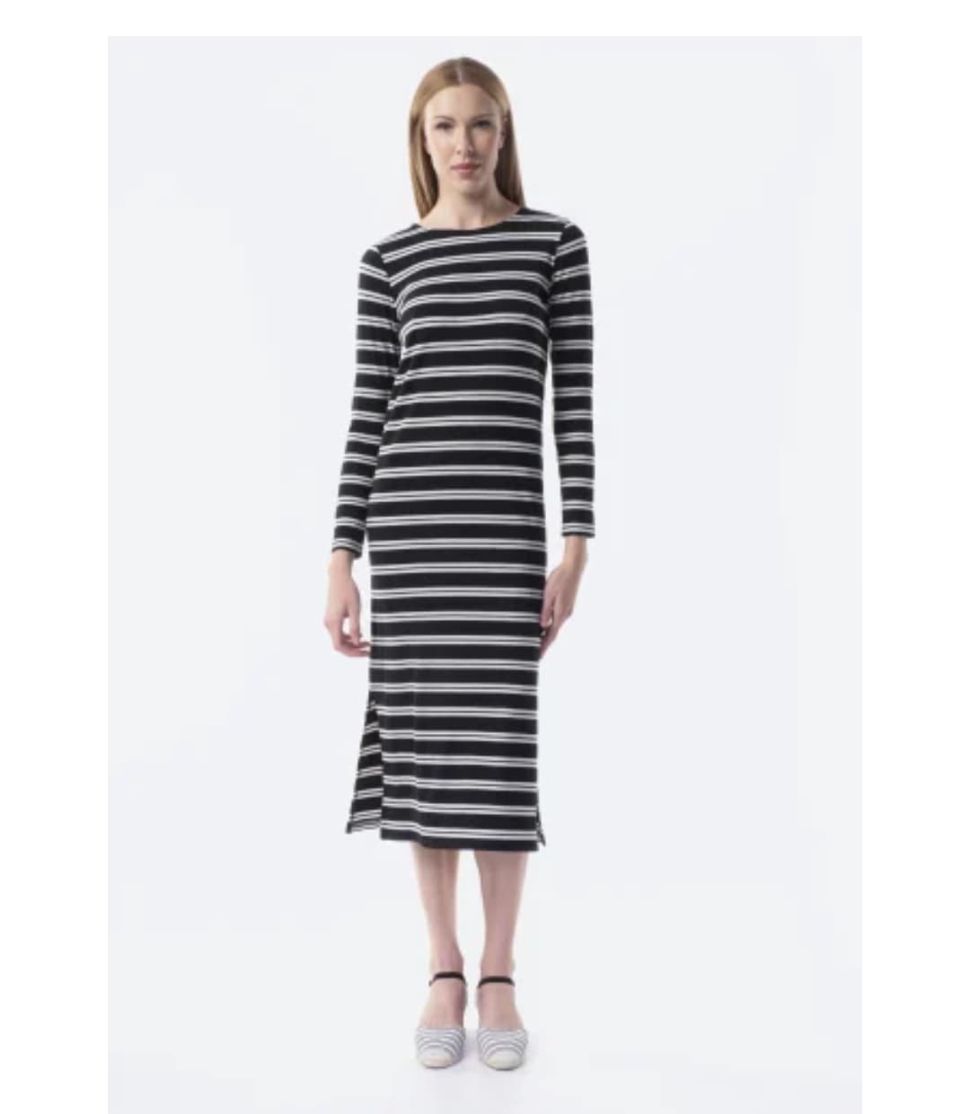Vestido manga larga cuello redondo de Mujer TEX
