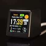 Estación meteorológica GeekMagic Mini WiFi, pantalla IPS, elegante reloj de escritorio, WiFi, firmware personalizado.