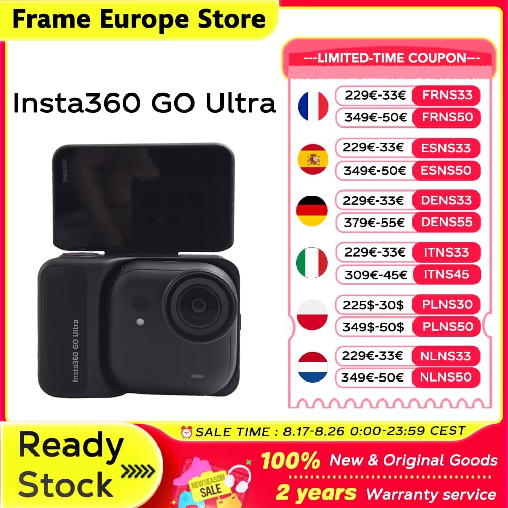 Insta360 GO Ultra - Mini Cámara 4K (Desde España)