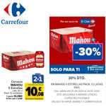 2x1 + 30% en Packs 12 Latas Cerveza Mahou Cinco Estrellas / 30% en San Miguel