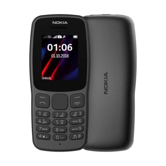 Nokia 106 Batería Larga Duración 2000 Contactos Juegos Integrados Negro