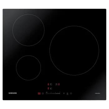 Placa de Inducción Samsung NZ63M3707AK/UR, 7200 W, 59 cm, 3 Zonas de Cocción, 9 Niveles de potencia