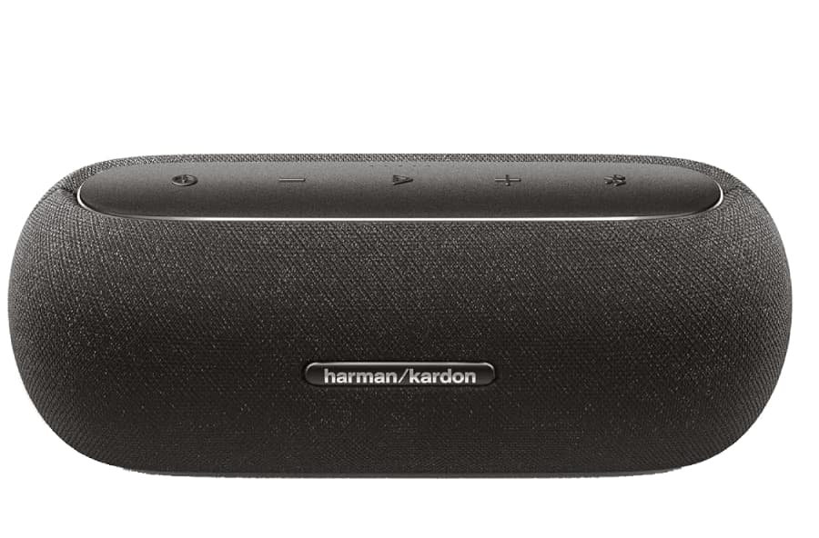 Altavoz Harman Kardon Luna negro - 40W RMS (woofer + tweeter), Bluetooth 5.3, IP67, 12h batería, modo estéreo, multipunto, USB-C, aluminio