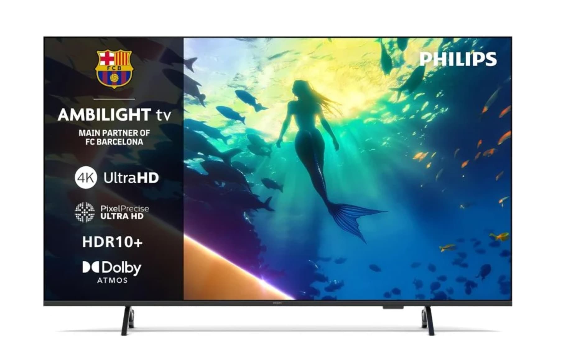 Smart TV Philips 43" 4K (Ambilight, 43PUS8010, Dolby Atmos, Titan OS, HDR10+)
