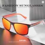 Gafas de Sol Kapvoe de Moda, Polarizadas, con Protección UV400 tres colores ( rojo , azul y negras ) CE certification ISO 12312-1