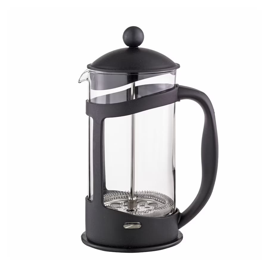 Cafetera de émbolo de cristal y plástico El Corte Inglés - Negro 3 Tazas