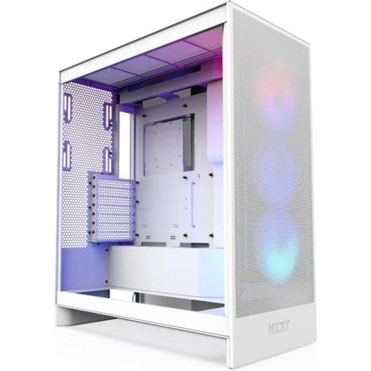 Torre PC NZXT H7 Flow RGB 2024 Cristal Templado USB 3.2 Blanco