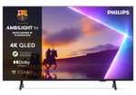 Philips Ambilight 50PUS8510 4K QLED Smart TV 50" Pixel Precise Ultra HD y Sonido Dolby Atmos, Funciona con Alexa y Asistente de Voz Google