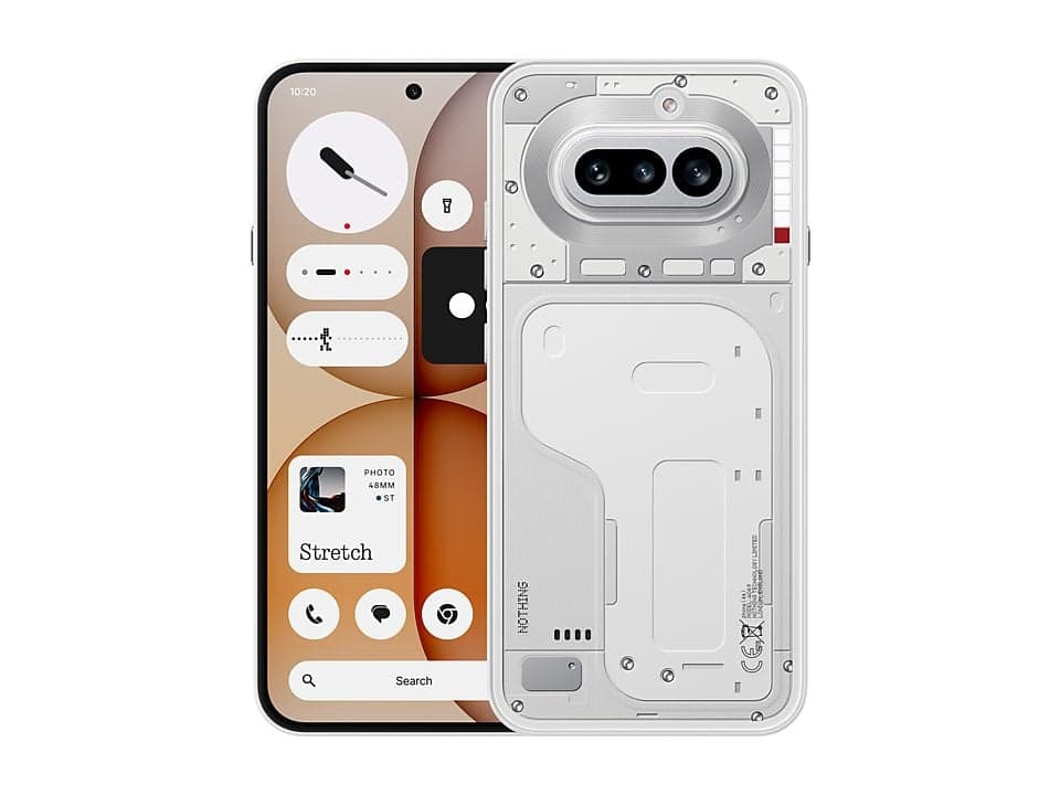 Móvil - Nothing Phone 4a, Blanco, 256GB, 12GB RAM, 6.78" AMOLED LTPS flexible, Snapdragon 7s Gen 4, 5400 mAh