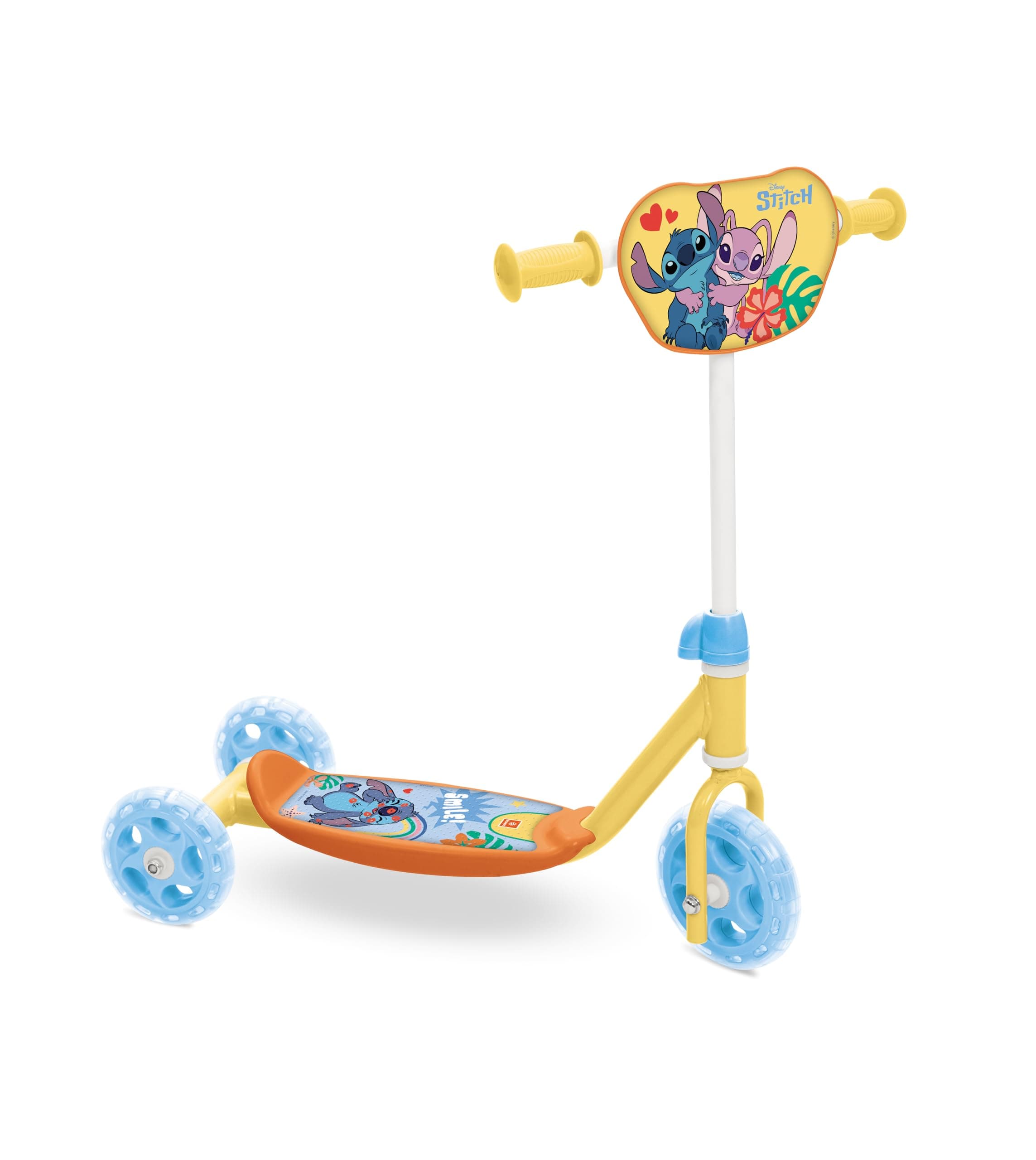 Patinete de 3 Ruedas Infantil Mondo Toys Disney Stitch (A partir de 2 años) - Placa Frontal, Estructura Estable