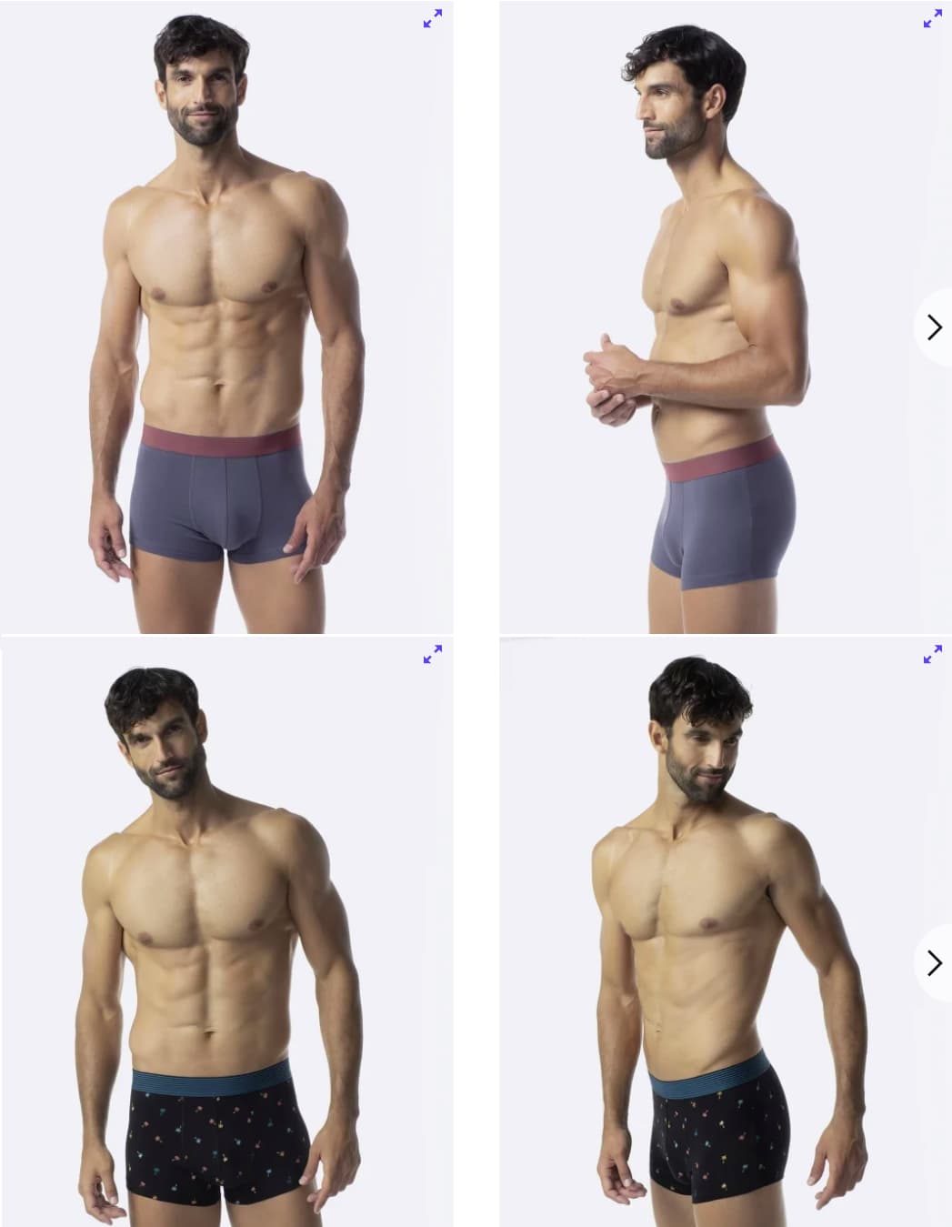Pack de 6 bóxer para hombre con cintura elástica. Con el certificado Standard 100 de OEKO TEX.
