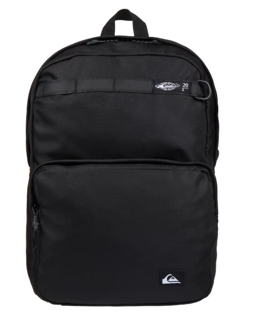 Mochila Quiksilver Hog Back Hombre Negro (bolsillo frontal organizador, correas acolchadas, compartimento portátil, El Corte Inglés)