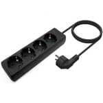 Aisens A154-0534 Regleta 4 Tomas Negra
