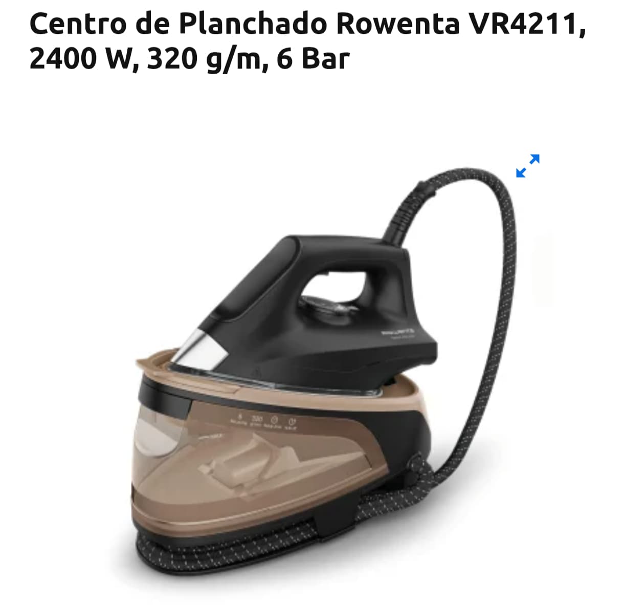 Centro de Planchado Rowenta VR4211, 2400 W, 320 g/m, 6 Bar