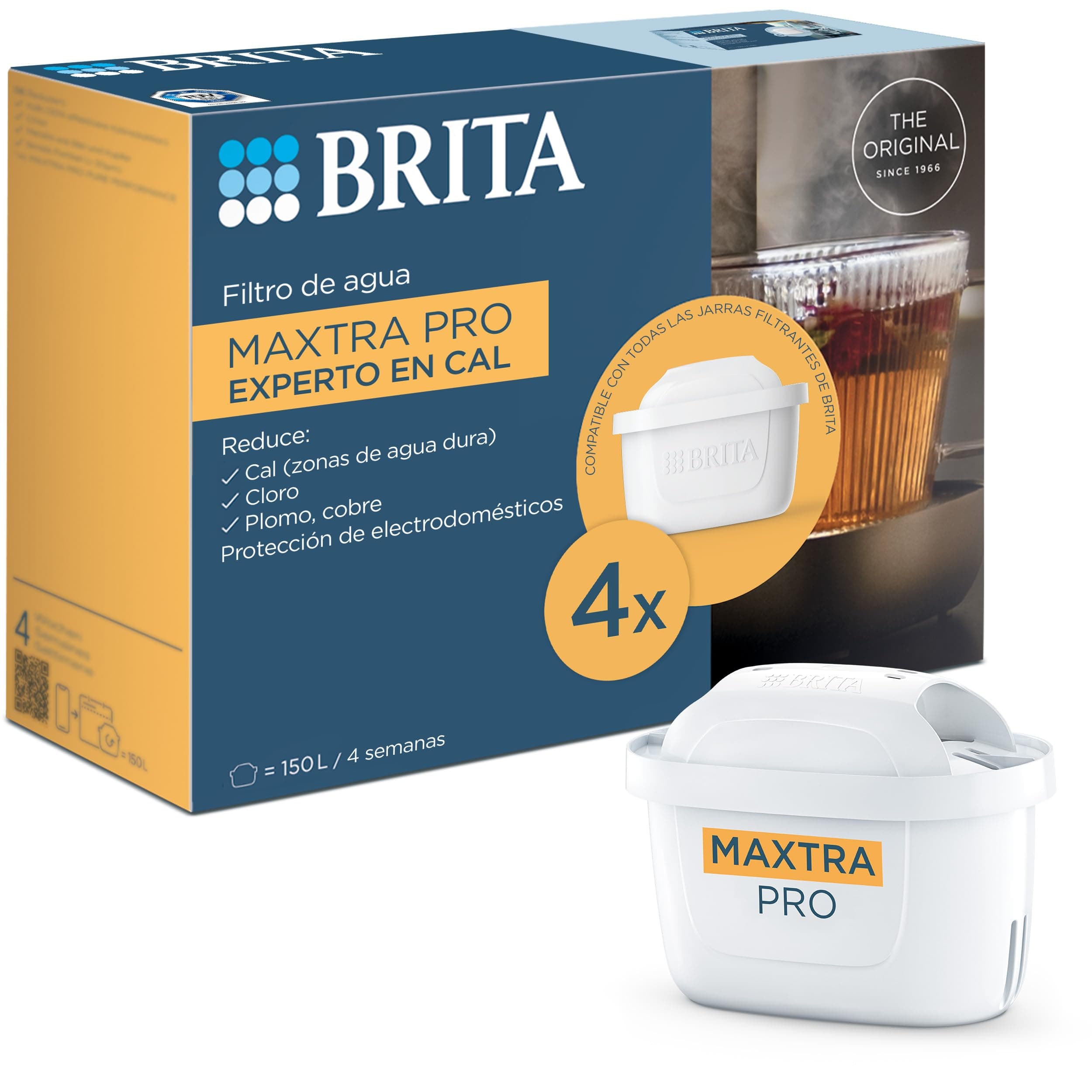 BRITA Cartuchos de filtro de agua MAXTRA PRO Experto en Cal - Pack 4
