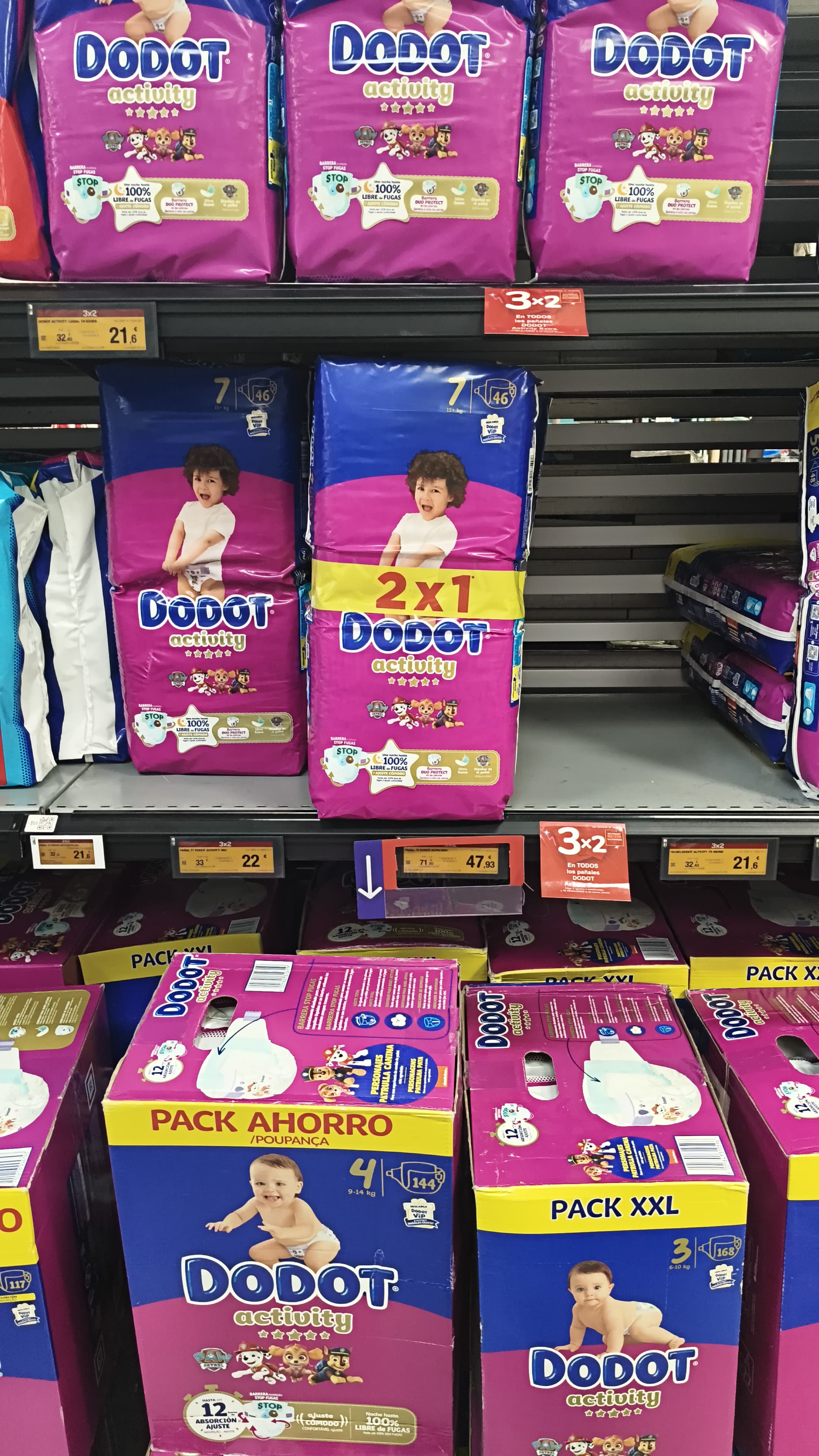 Pañales dodot activity Carrefour San Sebastián (Madrid)