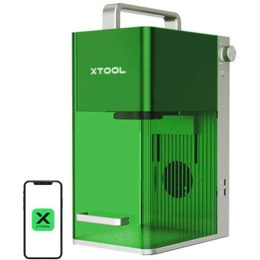 Grabador láser xTool F1 Mint Green doble láser 10W/2W portátil de alta precisión