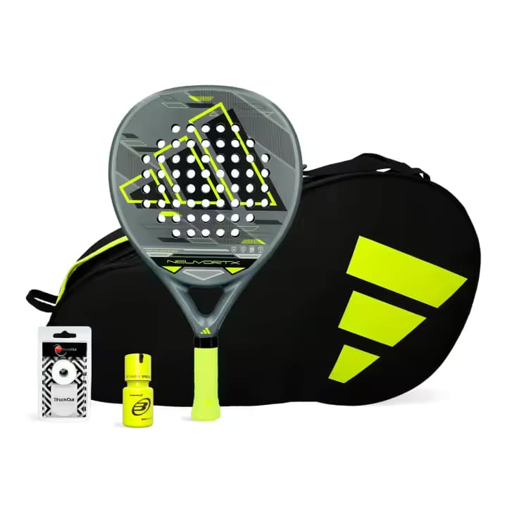 Pack Adidas, Pala Neuvortx Yellow, Paletero, Control Dry y Grip