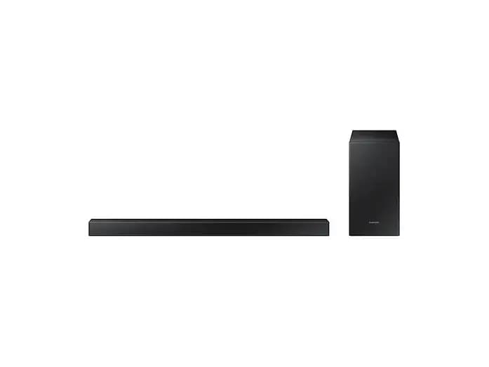 Barra de sonido con subwoofer - SAMSUNG HW-T420/ZF, Bluetooth, Subwoofer Con cable, 150 W, Negro